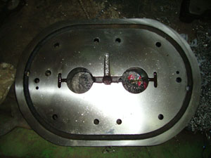 Couvercle de pompe en fonte métallisée au stainless 316